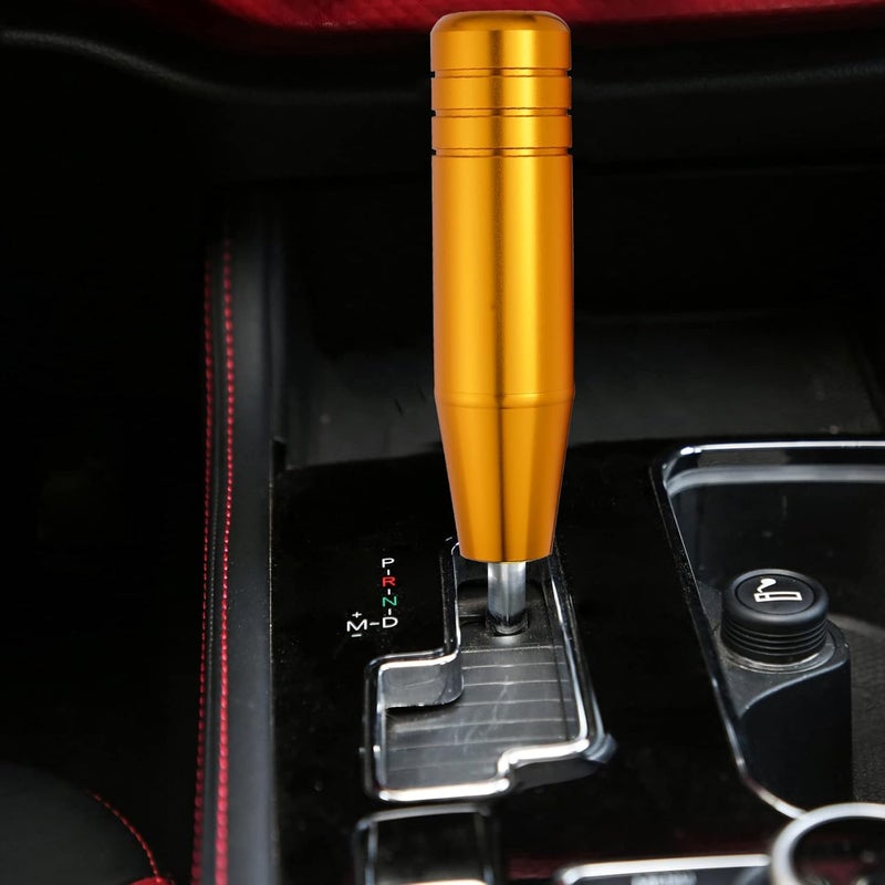 Abfer 5" Heavy Weighted Shifter Knob, Aluminum Alloy Car Gear Lever Stick Shift Handle Fit Most Automatic Manual Vehicle (Gold) - Image 3